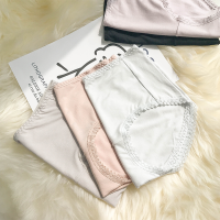 k姐 莫代尔蕾丝边内裤 60支科技云感棉 五条组合装弹力亲肤短裤女