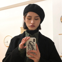 羊毛贝雷帽女英伦复古秋冬韩版日系百搭毛呢蓓蕾画家帽子女冬天潮