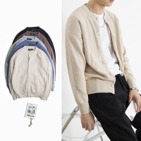 男装新款秋季针织衫男开衫外套毛衣男合身慵懒风外穿男士毛衫