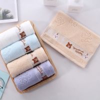 5条童巾纯棉长方形家用婴幼儿童可爱宝宝洗脸吸水小毛巾手帕