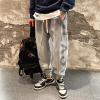 到位男装美式潮流收口束脚休闲裤纯棉宽松长裤运动灰色卫裤男士秋