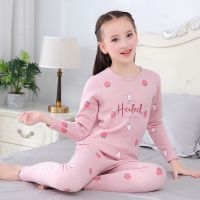 女童儿童保暖内衣套装中领加绒加厚冬季中大童内衣女小学生