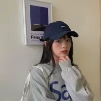 丁走走/韩版字母贴布软顶棒球帽子男女情侣潮百搭日系学生棒球帽
