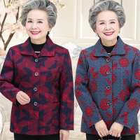 中老年女装外套夹克短款风衣西装中年妈妈装秋装大码奶奶装老年