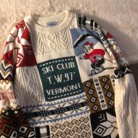 2020年新款洋气甜美针织衫慵懒风套头小熊毛衣女宽松外穿