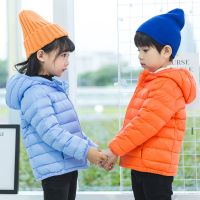 亲子儿童装羽绒服冬季新款轻薄短款中大男女童小孩婴宝宝连帽外套