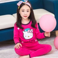 儿童保暖内衣套装男童女童秋衣秋裤中大童家居服小孩睡衣
