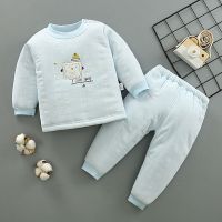 南极棉儿童装加厚冬装男女童婴儿保暖内衣套装宝宝衣服夹棉纯棉优