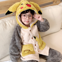 秋冬季儿童珊瑚绒睡衣中大童男童宝宝男孩加厚款冬天法兰绒家居服