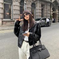 皮衣小外套女短款2020秋冬新款宽松时尚休闲复古机车夹克