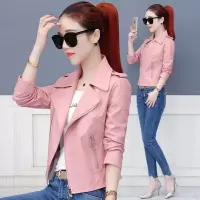 皮衣女装外套2020春秋新款加棉加厚韩版皮夹克女大码女士皮衣短款