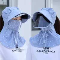 遮阳帽子女夏季防紫外线遮脸凉帽斑点帽防晒面罩大沿全脸太阳骑车