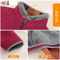 中老年人秋装外套女妈妈秋冬摇粒绒奶奶春秋抓绒卫衣老人冬装衣服