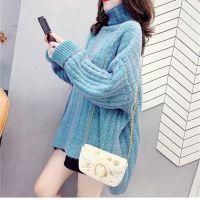 半高领麻花毛衣女复古文艺慵懒风套头2020春款季新款韩版宽松外穿