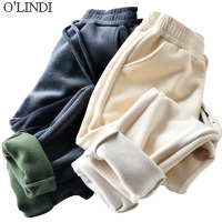 雪尼尔加厚羊绒老爹裤秋冬女装加绒休闲萝卜显瘦djl8k-c973