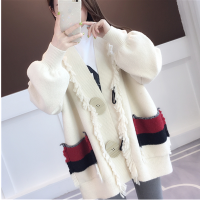 2020年新款女士毛衣宽松外穿女装潮秋冬加厚百搭针织衫女开衫外套