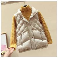 2019秋冬棉马甲女羽绒棉短款宽松韩版百搭菱形棉背心无袖坎肩外套