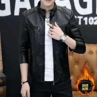 春秋冬男士皮衣pu水洗青年海宁皮夹克韩版修身潮流外套