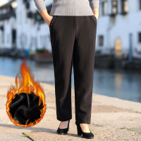 中老年加绒款女加厚妈妈装秋冬装长裤老年人女裤奶奶裤老太太裤子