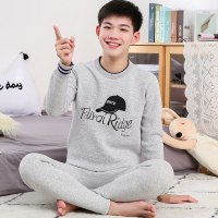 保暖内衣男加厚加绒套装初中学生高中青少年大童纯棉秋衣秋裤冬季