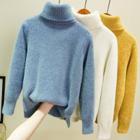 高领宽松毛衣女2020冬新款加厚雪尼尔女士仿水貂绒外穿打底针织衫