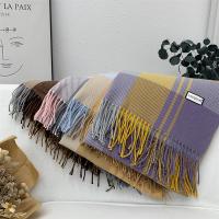 本千家2020新款韩版经典格纹围巾羊披肩两用