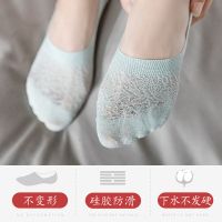 袜子女夏季薄款隐形袜船袜硅胶防滑网眼透气浅口女袜棉质韩版短袜