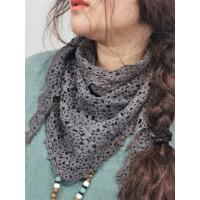 专享价 丽子推荐 百搭三角纯棉花边夏季围巾女