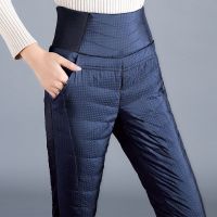 高腰羽绒裤女外穿加厚保暖羽绒棉裤冬季显瘦铅笔白鸭绒大码打底裤