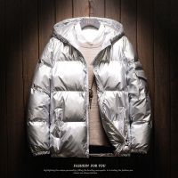 冬装棉衣男短款韩版潮流外套男冬季银色亮面棉服学生男装2020新款