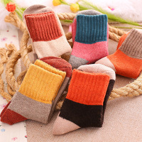 5双装女士兔羊毛袜冬季厚款中筒袜韩版毛圈袜加厚保暖袜女袜子