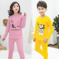 2020冬季男女童保暖内衣套装加绒儿童秋衣秋裤加厚中童家居服童装