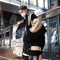 春秋季男士宽松韩版潮流工装外套男学生棒球服情侣装bf风牛仔夹克