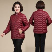 新款棉袄女短款妈妈装棉衣中年修身棉服轻薄保暖秋冬外套棉袄