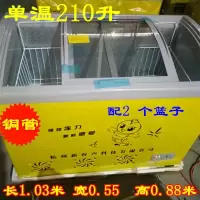 新款铜管圆弧玻璃门商用雪糕柜冰棒酸奶冷柜冰柜冷藏冷冻饮料柜|210升单温铜管