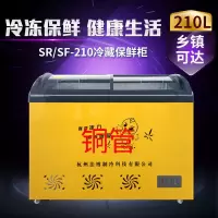 铜管210升278升350圆弧玻璃门雪糕柜冷柜冰柜冷藏冷冻展示饮料|210铜管