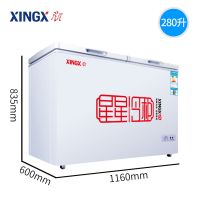 全冷冻冰柜305e家用小型电冰柜商用单温大容量冷柜冰箱210l升|联保280升双温顶开门冷冻冷藏