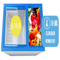 双门家用小冰柜大容量商用冷柜迷你小型冷冻柜冷藏两用节能电冰柜|双温182升(一边冷冻一边冷藏) 图片色