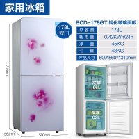 冰箱小型家用双开门迷你租房用宿舍用冷藏冷冻三门办公室节能|178升双门玉兰白联保10年