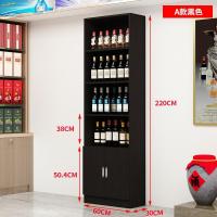 红酒柜展示柜酒柜展示架茶叶展示柜超市陈列柜白酒产品柜货柜货架|黑胡桃 A款60*30*220cm