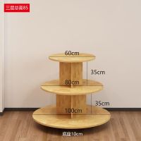 圆形中岛柜木质奶粉展示柜化妆品鞋店展柜红酒货架母婴玩具陈列柜|圆形100*80*60三层