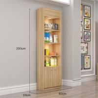 化妆品展示柜陈列柜美甲店护肤品柜美容院展柜欧式产品展示柜货架|浅胡桃色经典款200*60*24