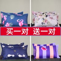 [磨毛枕套一对装]加大成人48X74枕套1只枕芯套学生拉链枕头套