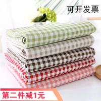 ins背景布艺仿棉麻摆摊布 格子学生宿舍田园小清新野餐茶几餐桌布