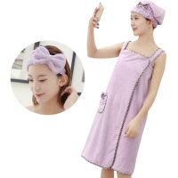 百变可穿浴巾女浴袍比纯棉吸水柔软裹胸大毛巾浴裙浴衣浴袍