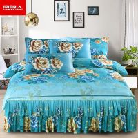 床罩床裙四件套床单被套加厚防滑床上用品欧式花边六件套