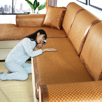 凉席沙发垫夏季夏天款藤席冰丝凉坐垫定制防滑实木新中式套罩巾