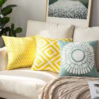 北欧刺绣抱枕沙发靠垫客厅椅子靠背枕靠枕办公室护腰抱枕套不含芯