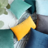 天鹅绒丝绒抱枕靠垫纯色沙发靠枕客厅北欧长方形定做抱枕套不含芯