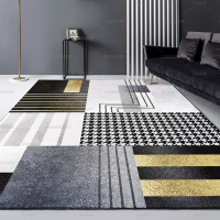 现代简约客厅地毯轻奢进门茶几沙发北欧卧室家用床边毯可免洗